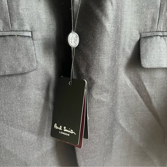 Paul Smith London Men’s Grey Blazer Wool Blend Size 54 Super 140 S NWT - Picture 6 of 16